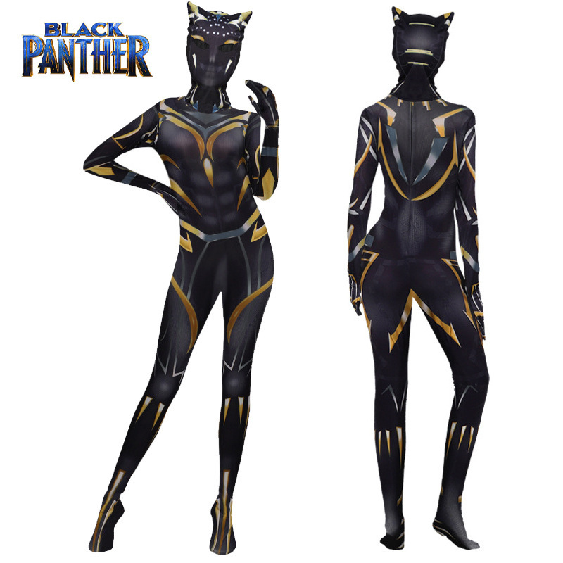 thumbnail image 1 of Disfraces de Halloween 2024 Black Panther 2 Malla de mujer Cosplay Traje de anime Disfraz de cosplay de Halloween Disfraz de actuación de juego de rol, 1 of 5