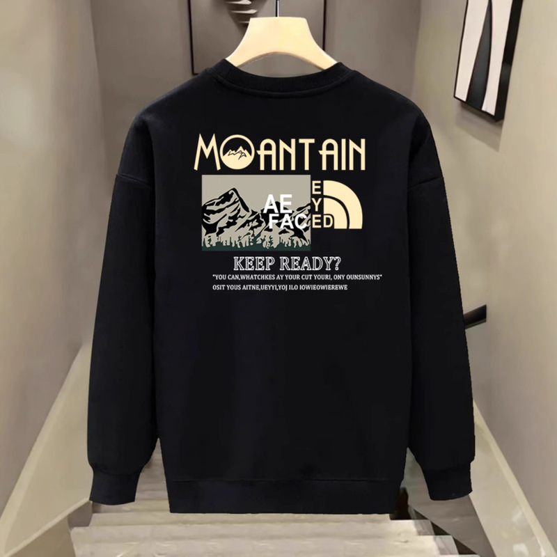 2025 New Autumn and Winter Trendy Men's High-End Sweatshirt, Versatile Thickened Crew Neck Long Sleeve Top 2025 New Autumn and Winter Trendy Men's High-End Sweatshirt, Versatile Thickened Crew Neck Long Sleeve Top