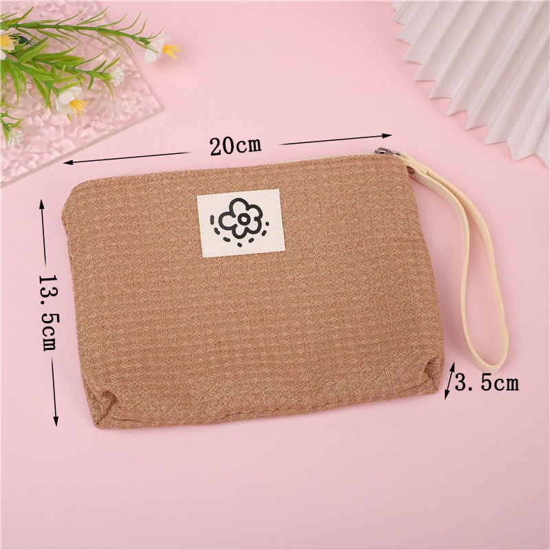 Bolsa de teléfono móvil japonesa retro waffle compacta, portátil, linda y exquisita bolsa de almacenamiento para estudiantes tarjeta de autobús bolsa de monedas