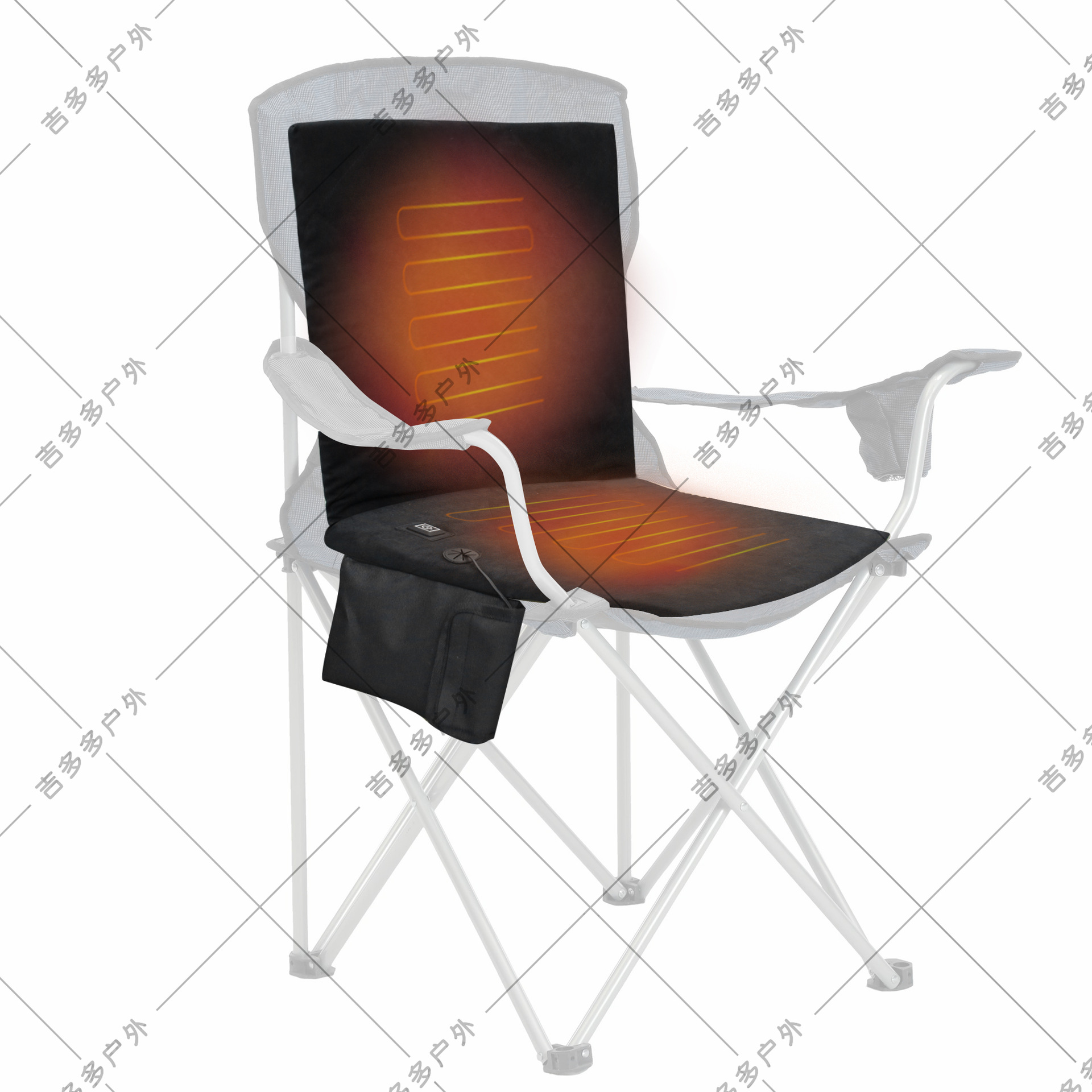 Almohadilla térmica para estadio Amazon, silla de playa para acampar, pescar, cojín calefactable, asiento calefactable para estadio