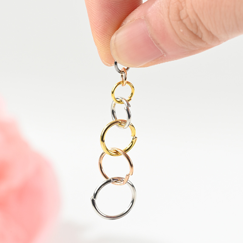 Open Ring DIY Jewelry Accessories Single Ring Iron Ring Jump Ring Accessories Handmade Materials Necklace Bracelet Beading Connecting Ring 3