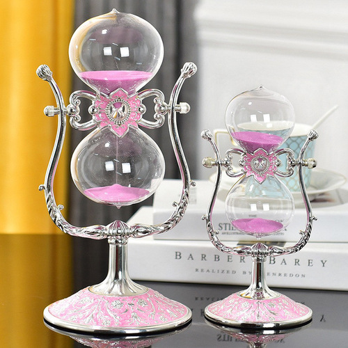 European creative U-shaped rotating hourglass timer ornaments living room decoration gift quicksand time hourglass timing