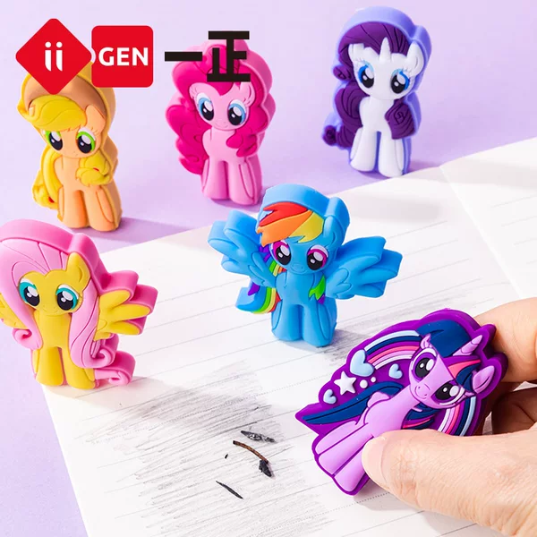 Iigen one is stationery pony Polly image cartoon three-dimensional shape eraser creative primary school pencil eraser