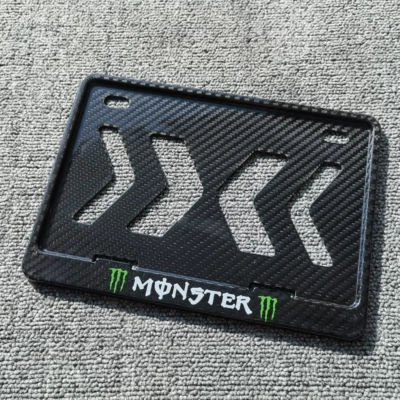 Nömrə qabı Motorcycle License Plate Frame, Rear - motorcycle-compression-molded-dry-carbon-twill-handguards