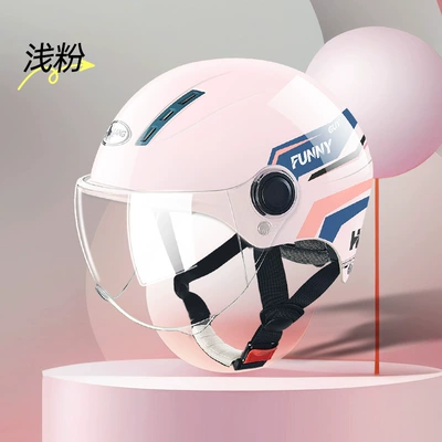 Motosiklet kaskı (dəbilqə) Four Seasons universal motorcycle helmet - l004-summer-light-pink-funny-lines