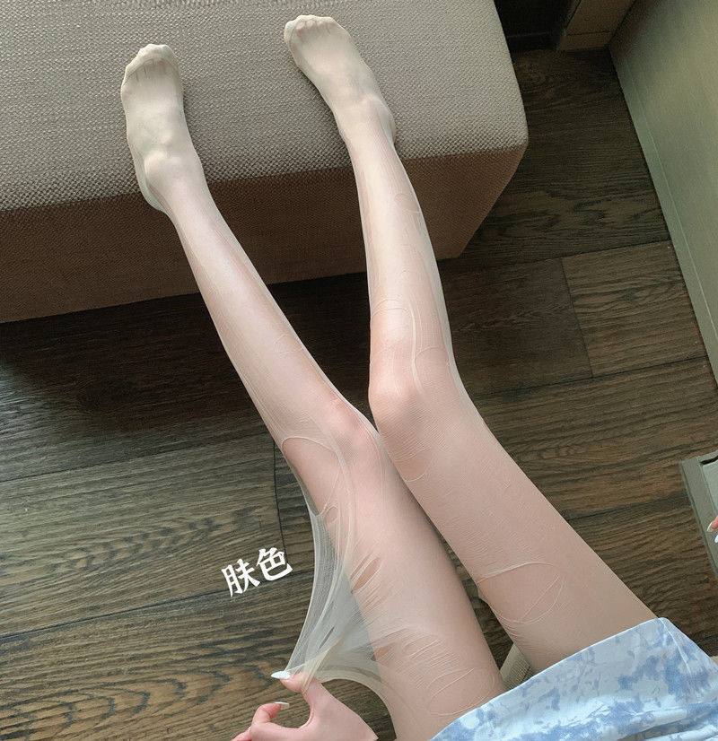 Tear-Away Over-The-Knee Stockings, Ultra-Thin Polyester, One Size, Skin Tone — detail image 7