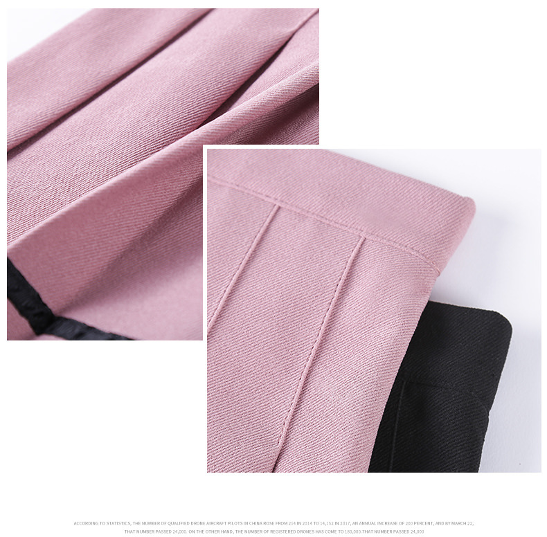 Women's Clothing Waist Pleated Skirt Student Striped Skirt With Safety Pants College Style_voghion.com