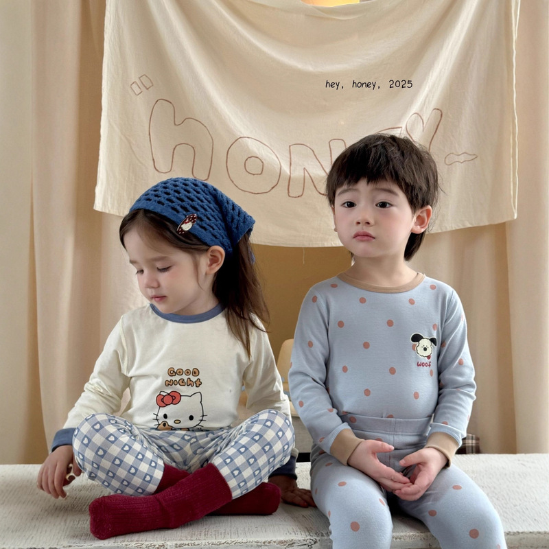 Hey Sweetheart Heyhoney25 Wool Pull-Up Soft Velvet Cotton Autumn Clothes for Boys and Girls, Intimates, Home Clothes, Pajamas, Two-Piece Set Hey Sweetheart Heyhoney25 Wool Pull-Up Soft Velvet Cotton Autumn Clothes for Boys and Girls, Intimates, Home Clothes, Pajamas, Two-Piece Set