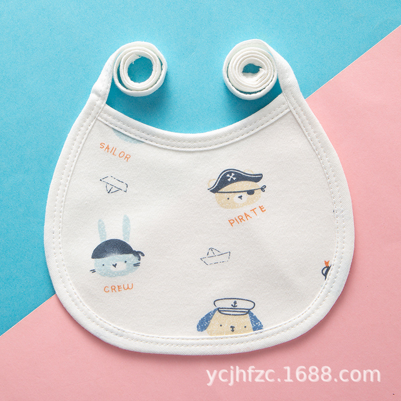 Bebé con cordones a prueba de agua babero recién nacido suministros bebé con cordones bebé babero de algodón