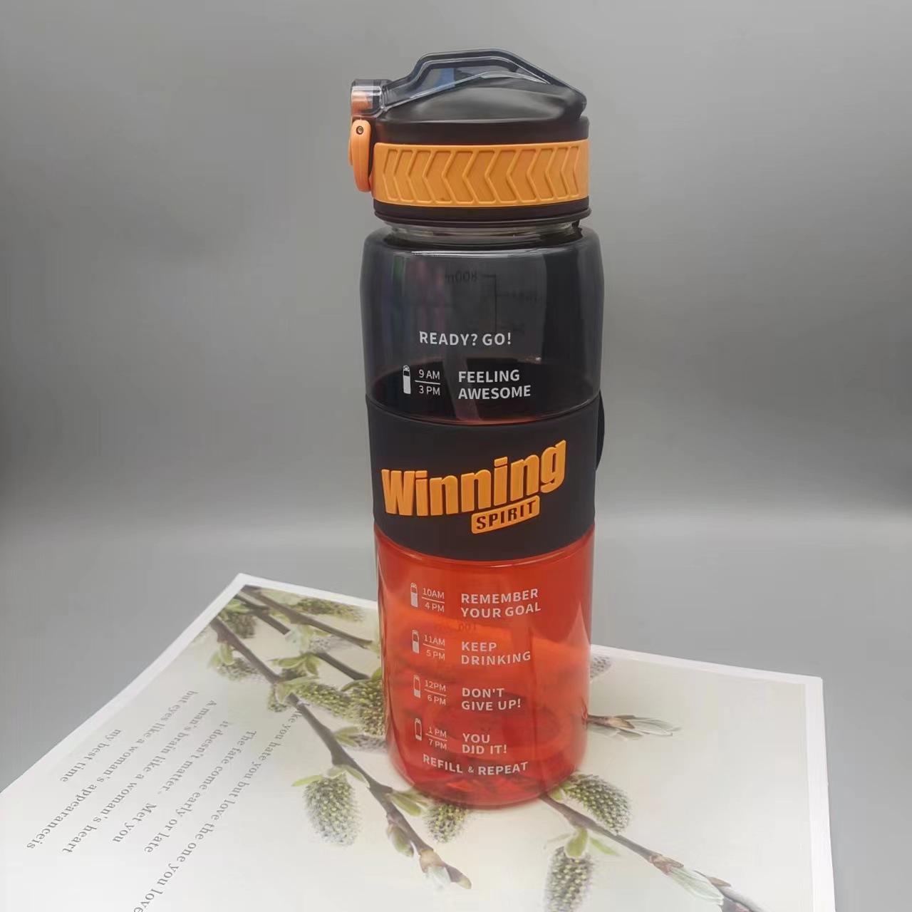 Botella deportiva de gran capacidad – Resistente al calor – Con pajilla para estudiantes y gimnasio