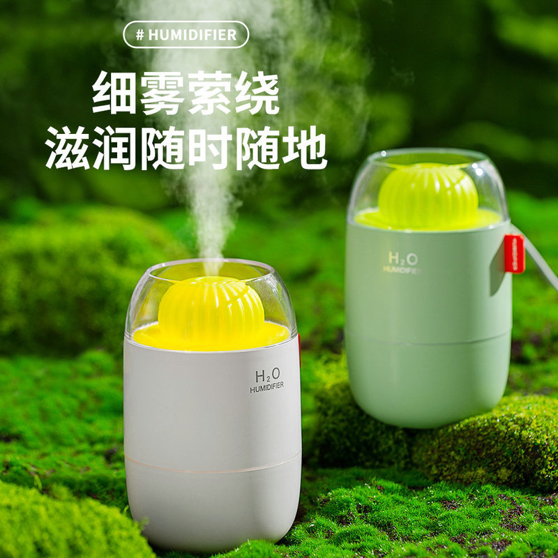 跨境仙人掌加湿器usb家用创意礼品卧室迷你便携车载氛围灯加湿器|undefined