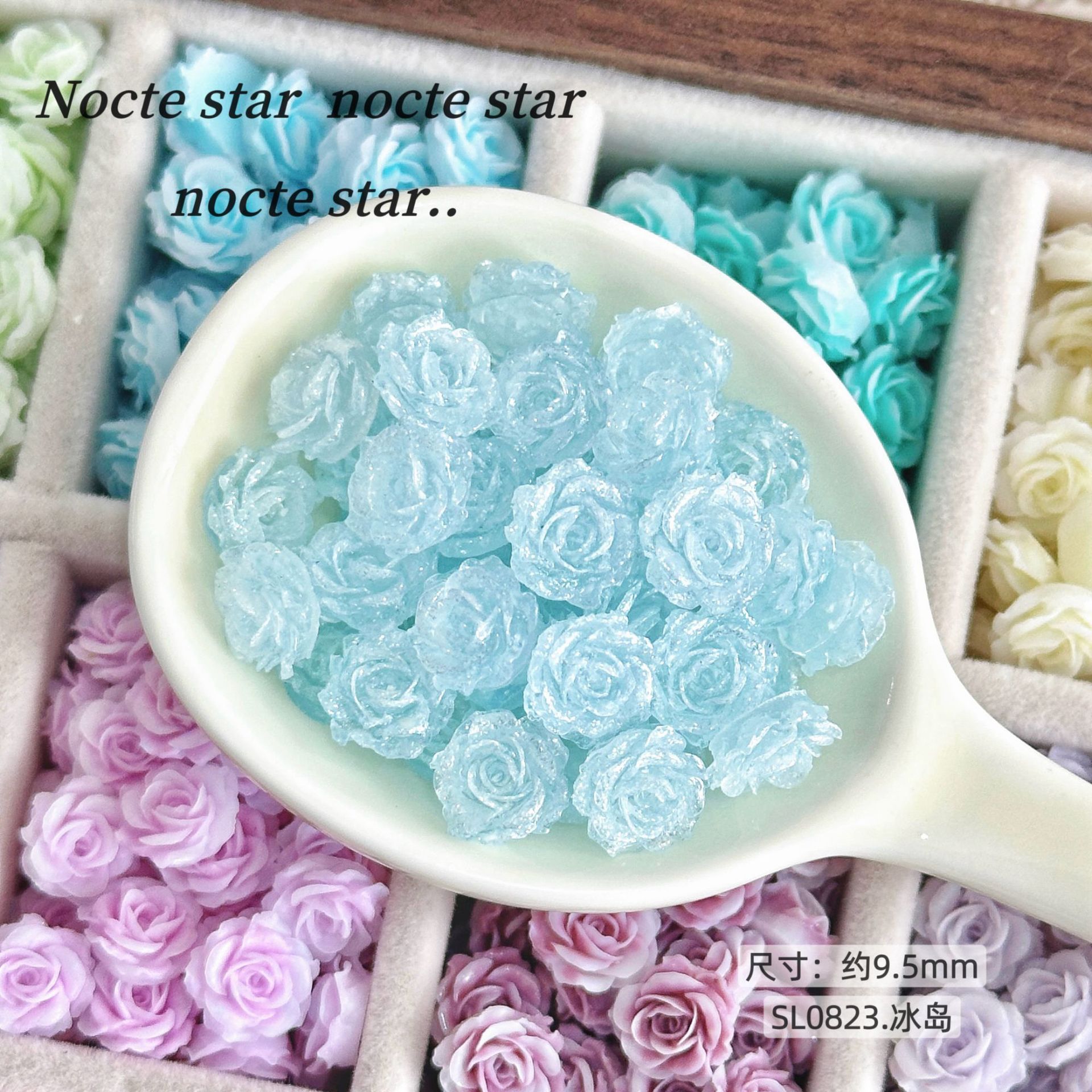 キャンディーカラーの多用途樹脂造花手作り diy 花ビーズアクセサリー材料ハンドブレスレットルースビーズブレスレットアクセサリー