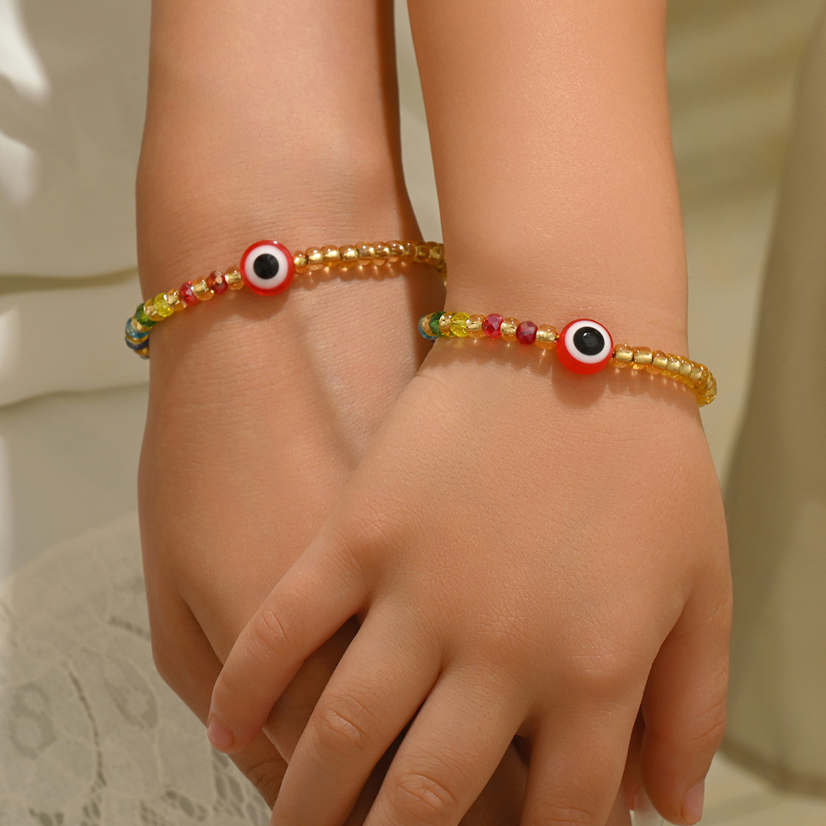 Bracciale filo rosso occhio greco protezione gioiello_voghion.com