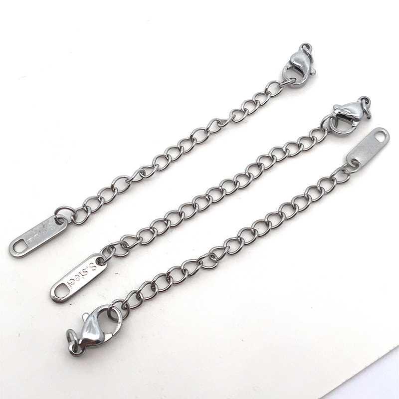 7cm stainless steel vacuum plating lobster clasp rectangular pendant extended chain tail chain diy bracelet necklace accessories 7cm stainless steel vacuum plating lobster clasp rectangular pendant extended chain tail chain diy bracelet necklace accessories