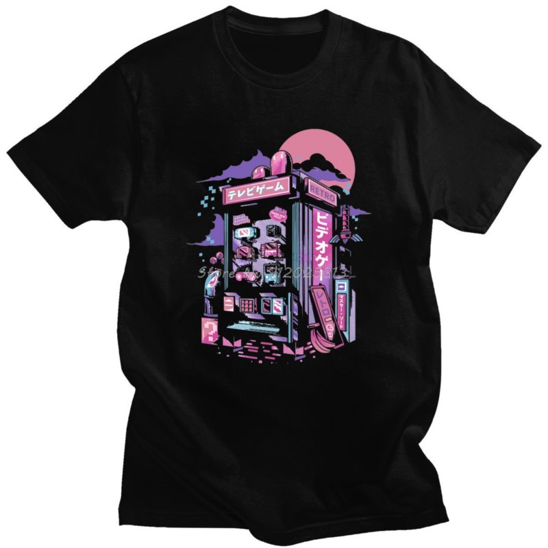 T-shirt Harajuku Vaporwave Tshirt Retro Gaming Machine Speci