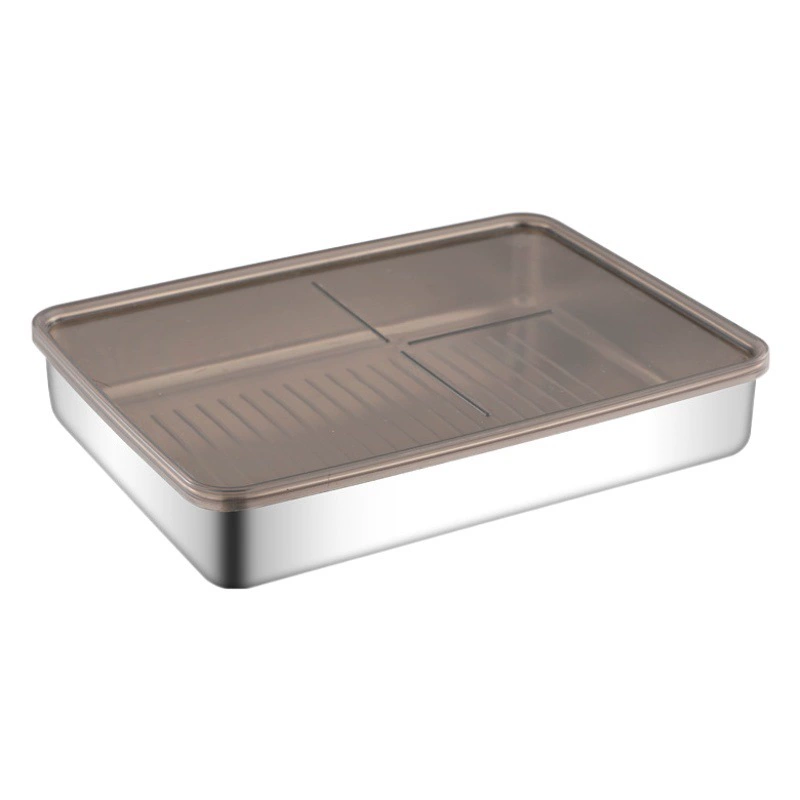 Углубление 304 из нержавеющей стали квадратной пластины для хранения свежих коробок