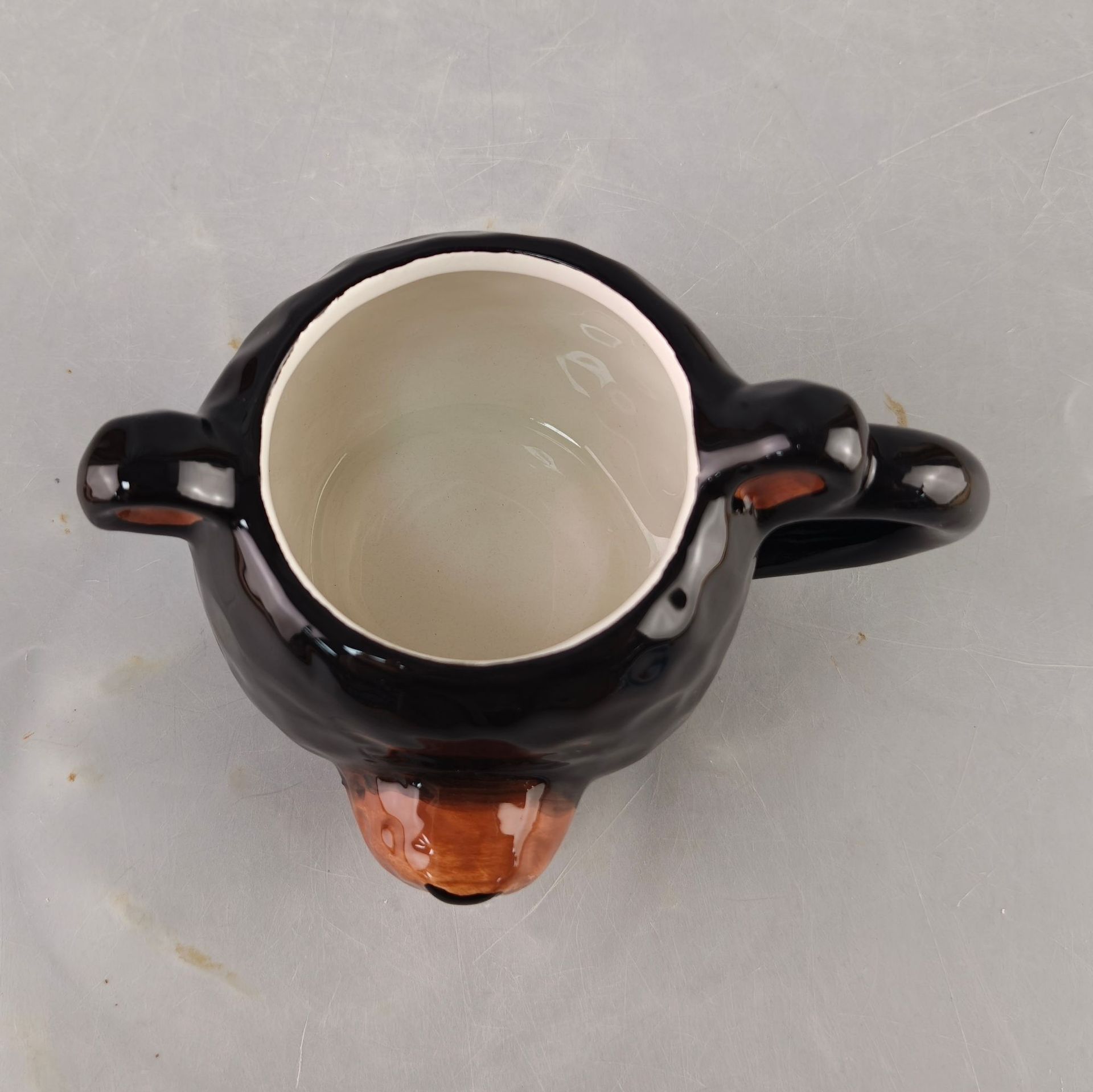 Tazas de cerámica creativas de animales personales de dibujos animados oso modelado tazas de cerámica tazas de agua para parejas regalo de mano