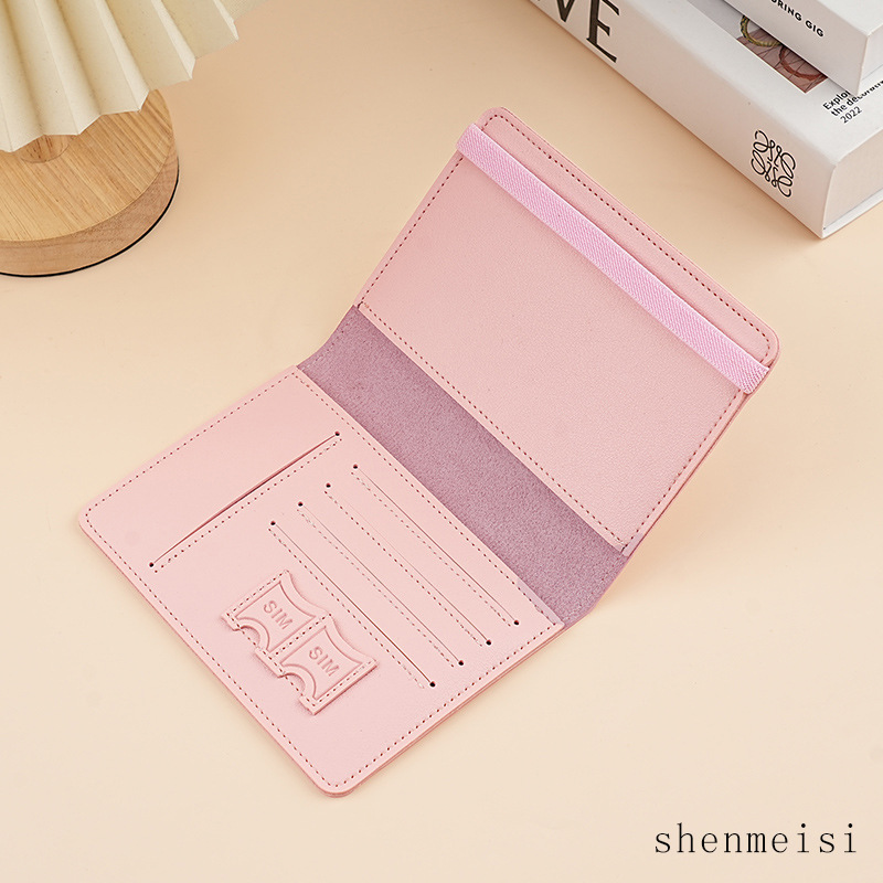 Spot bolsa de pasaporte de cuero de pu de venta caliente transfronteriza, clip de pasaporte multifuncional, cubierta de pasaporte, cubierta de pasaporte