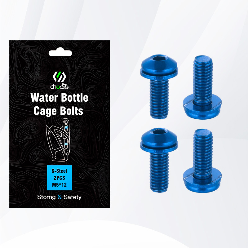 CNC bicicleta botella de agua jaula tornillo carretera montaña bicicleta de acero inoxidable botella de agua jaula tornillo fijo M5x10