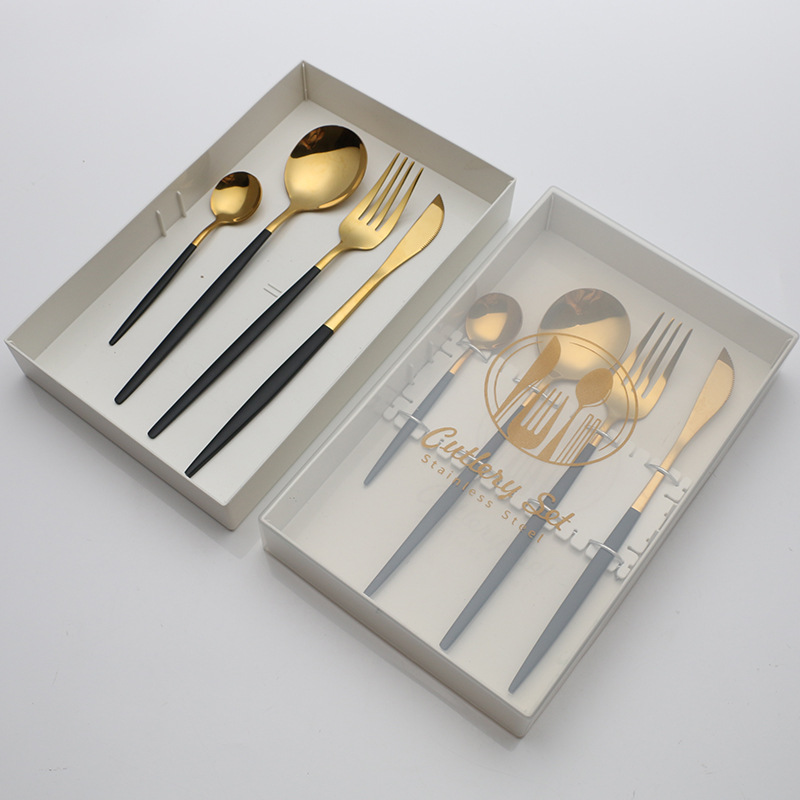 화이트 박스-24개 세트-블랙 골드