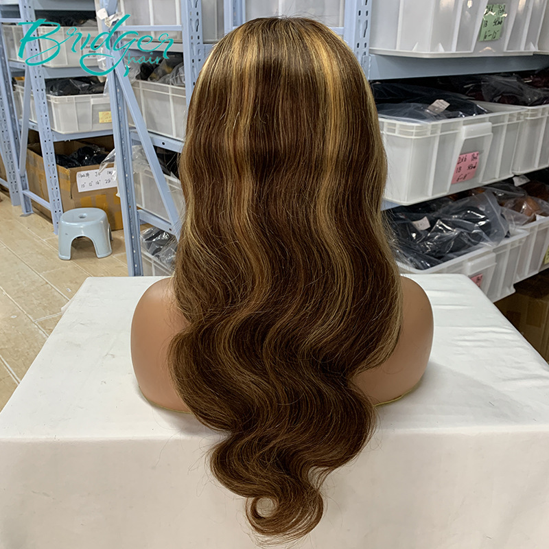 13*4 Copricapo in pizzo Colore dei capelli umani P4/27 Parrucche frontali in pizzo per capelli umani_voghion.com