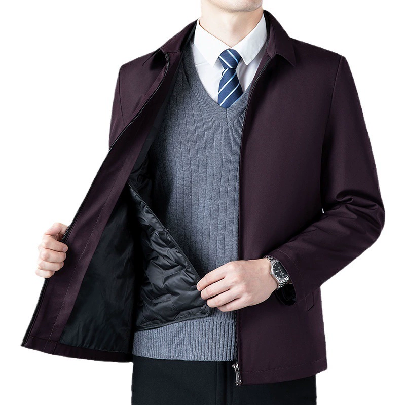 Мужской пуховик для мужчин среднего возраста, деловой отдых, зимний пуховик с защитой от холода, пуховик со съемной подкладкой, пуховик для мужчин