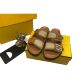 Cross-border Couple's F Family Letter Flat Two-strap Slippers Comfortable Outer Wear Casual Fashion All-match Beach Slippers
