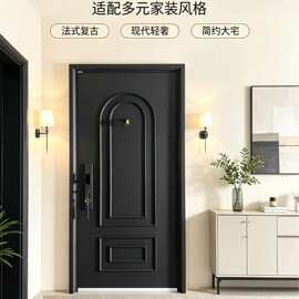 新品法式拱形防盗门隐藏门楣无门楣甲级家用入户非标尺寸工程批发