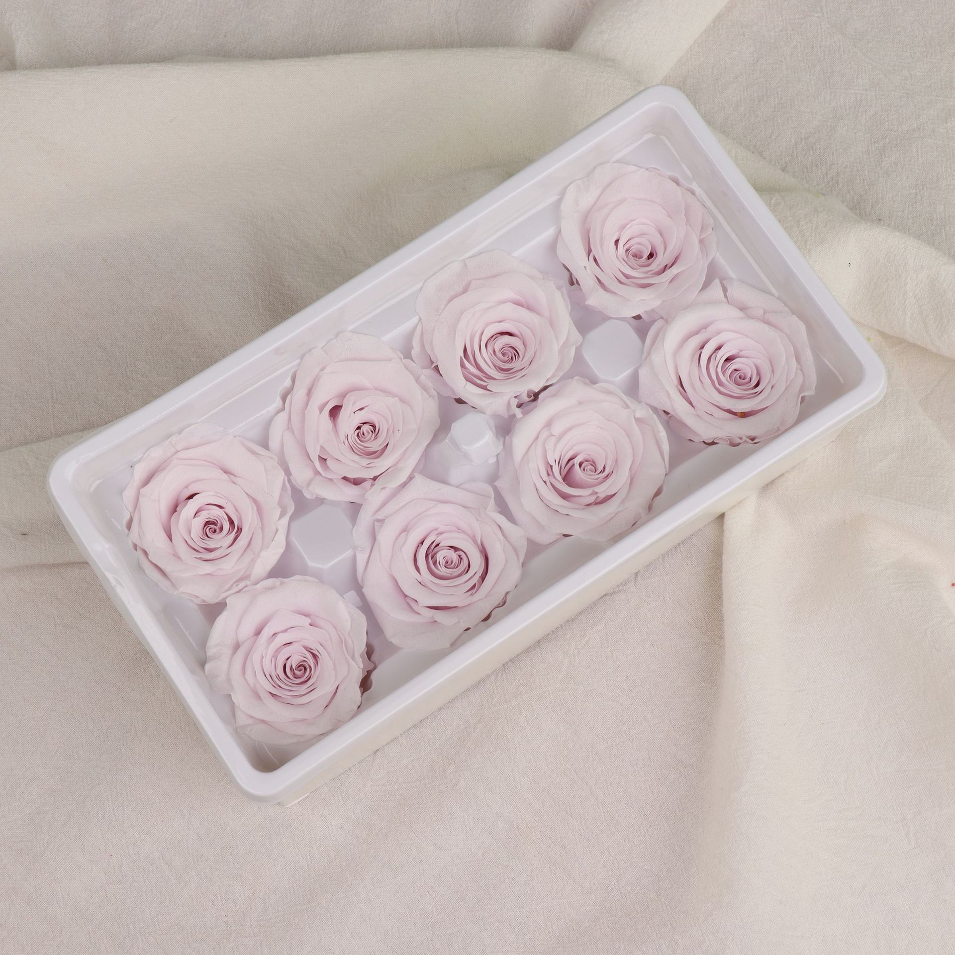 Grado A polvo morado claro 4-5cm-8 flores/caja