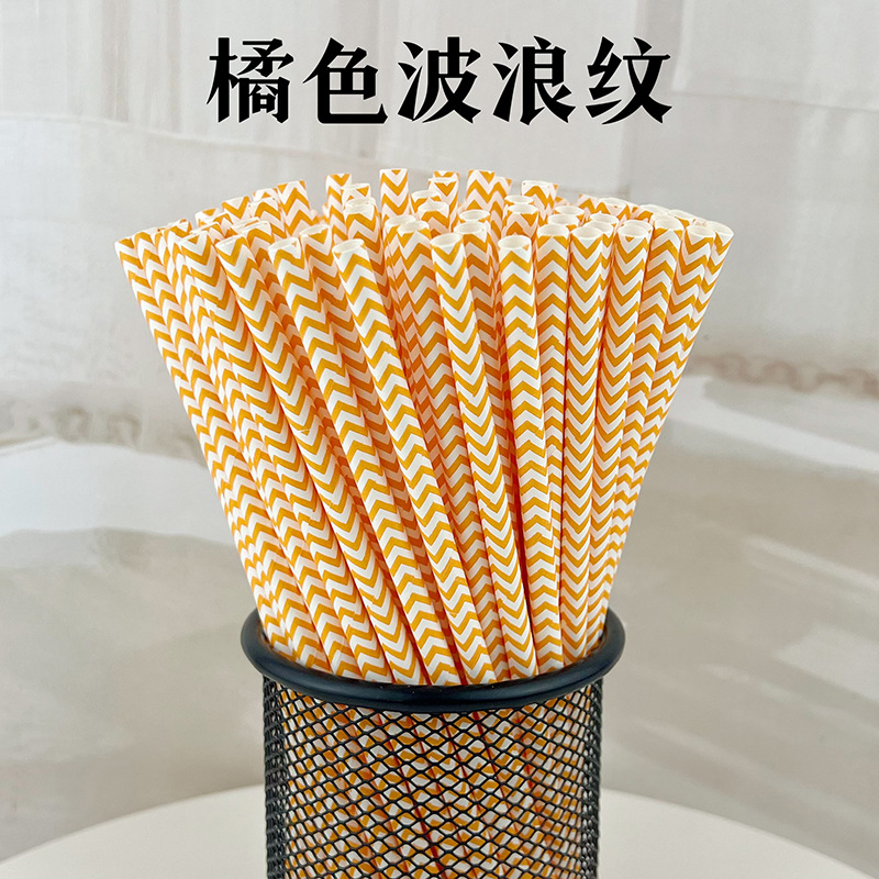 Un gran número de pajitas de papel desechables al por mayor en stock pajitas de papel degradables pajitas onduladas