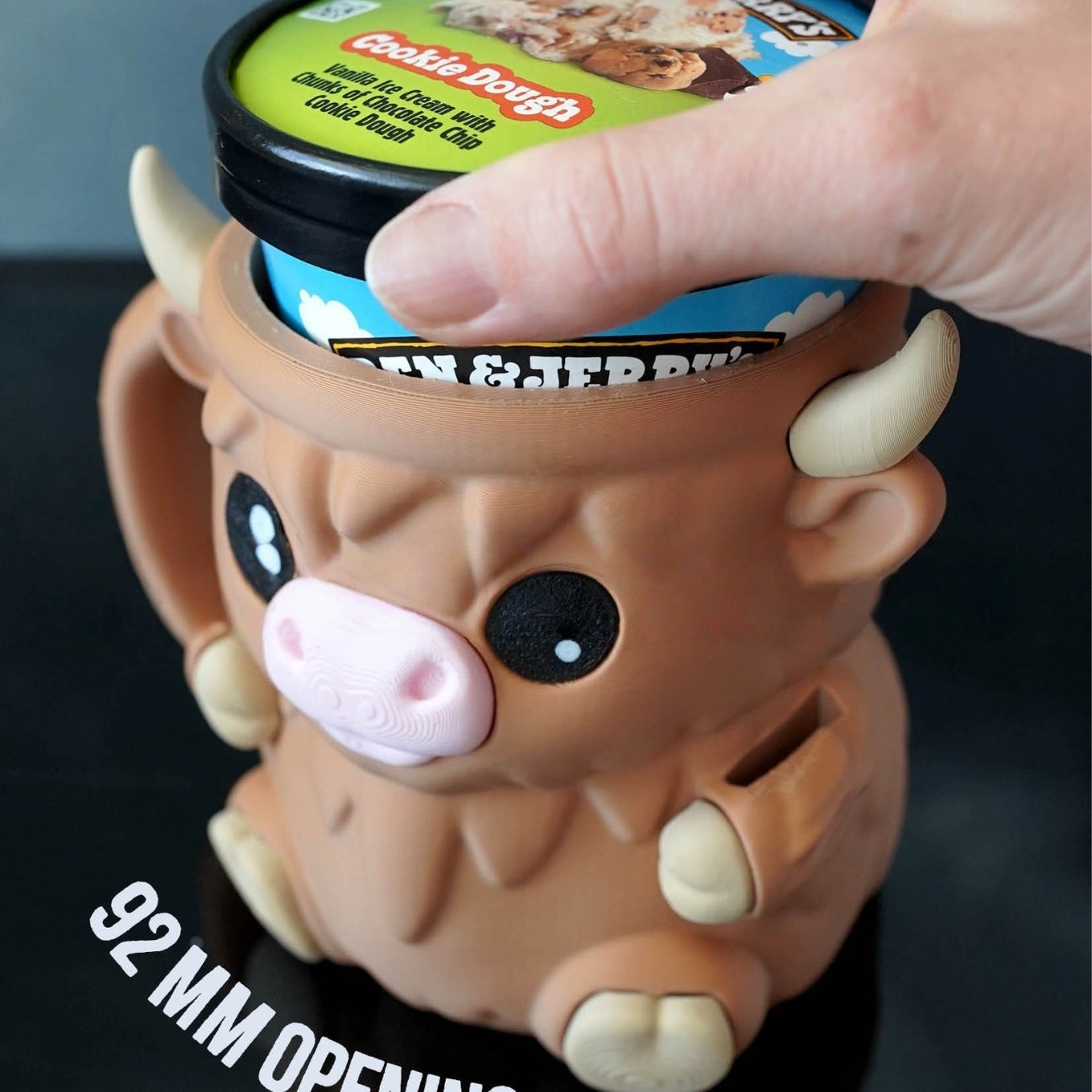 Stock Highland Cow Ice Pint Holder Highland Cow Ice Pint Holder