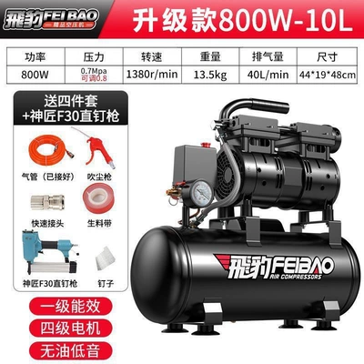 Hava kompressorları: Decoration Spray Paint Air Compressor - upgraded-model-800w-10l-comes-with-f30-nail-gun