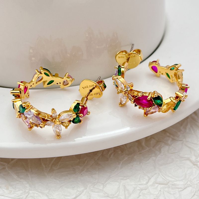 Cute fashionable stone inlay with zircon
