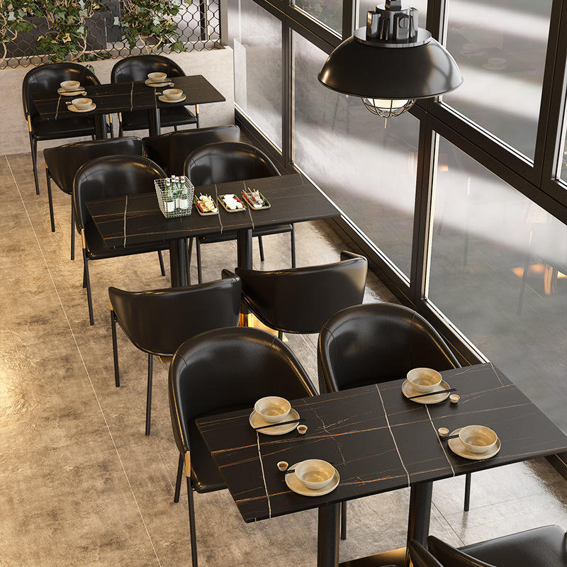 Bar de estilo industrial retro mesa y silla de café combinación de bar sofá bar restaurante occidental restaurante de catering tarjeta asiento comercial