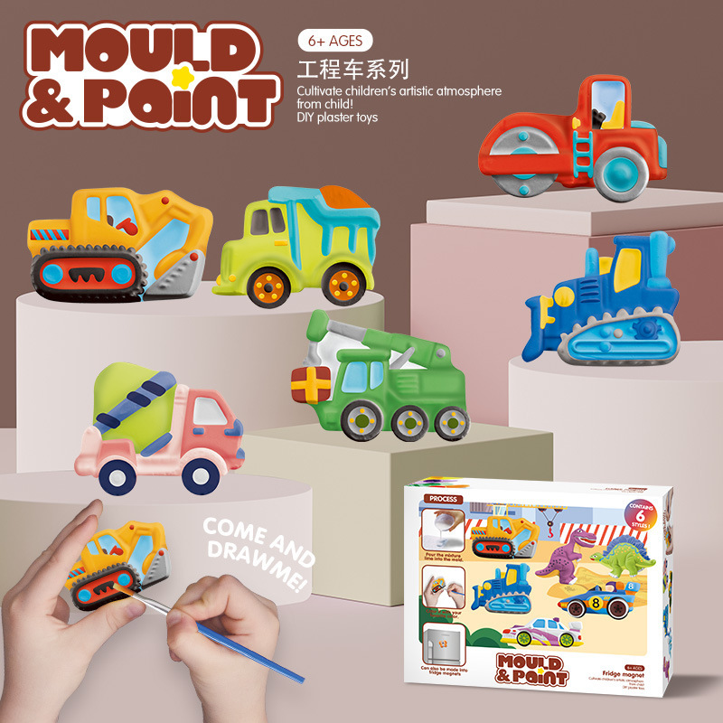 Children's DIY creative painted plaster coloring doll painting handmade painting educational toys