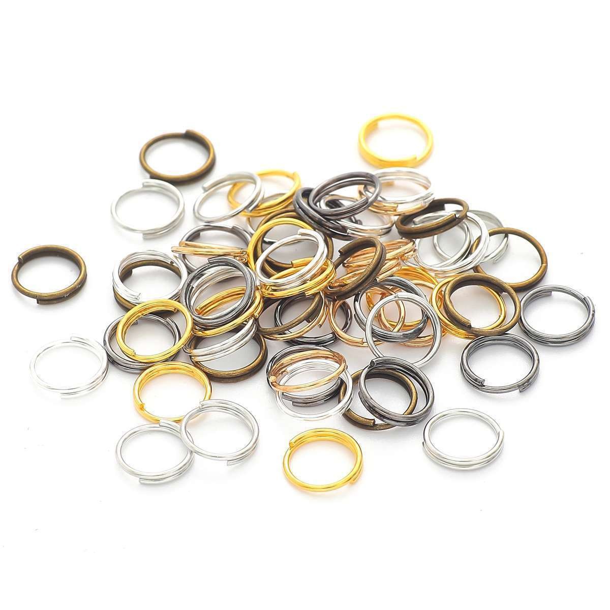500 anillos de conexión de anillo abierto de doble anillo de hierro bricolaje hecho a mano horquilla llavero accesorios de oreja materiales