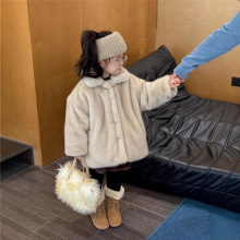 2025儿童毛绒皮草外套秋冬装新款仿水貂绒女宝宝毛毛仿皮草外套