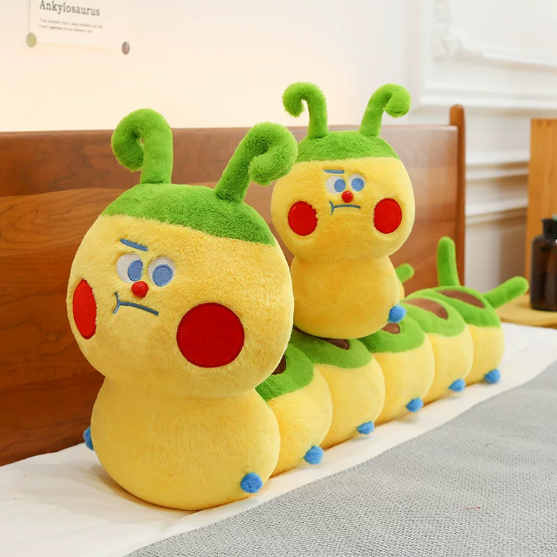 Милый плюш toy, подушка, тряпичная кукла для сна, гусеница