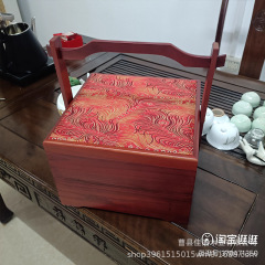 中国の木製ブライダル包装ギフトボックス、ハイエンドのお土産バスケット、無垢材のポータブル二層ウェディングキャンディー収納ボックス