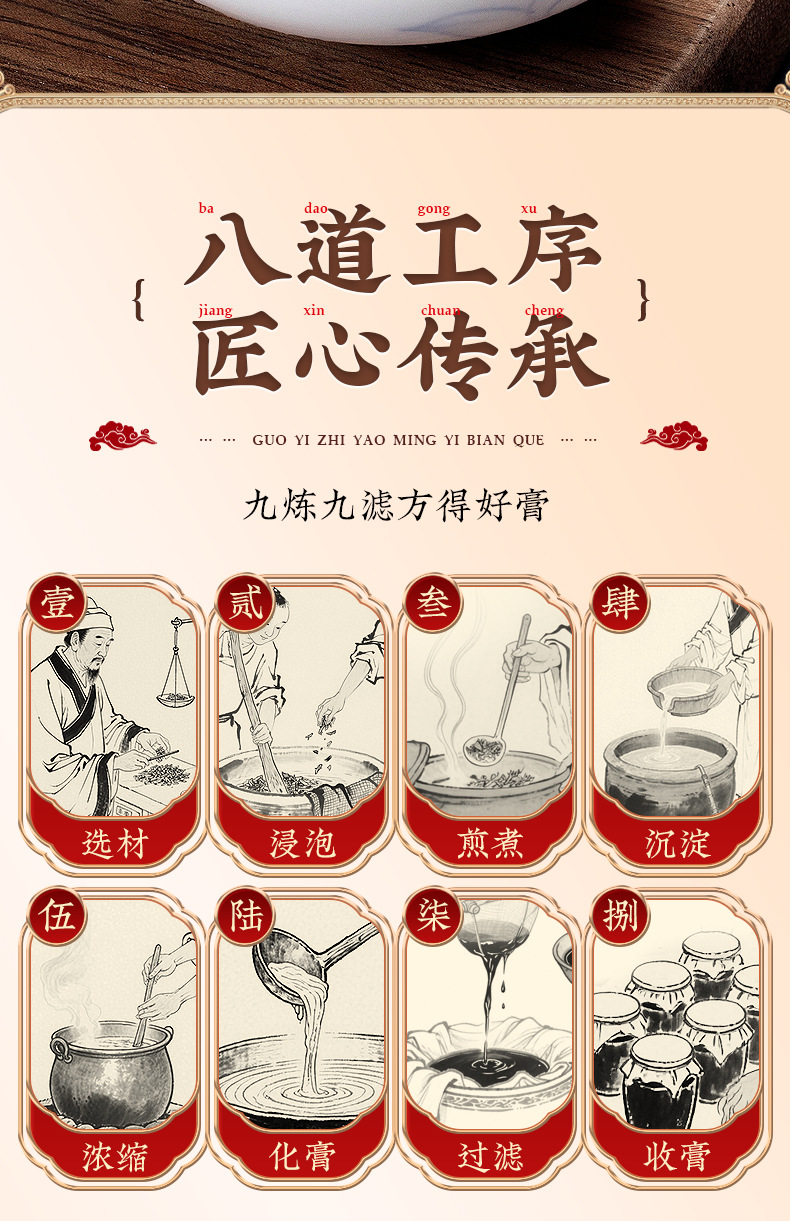 Wu Zhi Mao Tao Fu Ling Gao (Radix Fici Simplicissimae & Poria Paste) — Traditional Herbal Paste, 300g in use