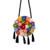 Woven summer shoulder bag flower-shaped, one-shoulder bag, cotton and linen, wholesale