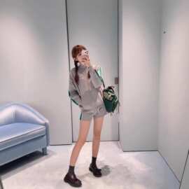 现货正确版本原标MU家撞色织带字母刺绣拉链长袖卫衣夹克外套女款