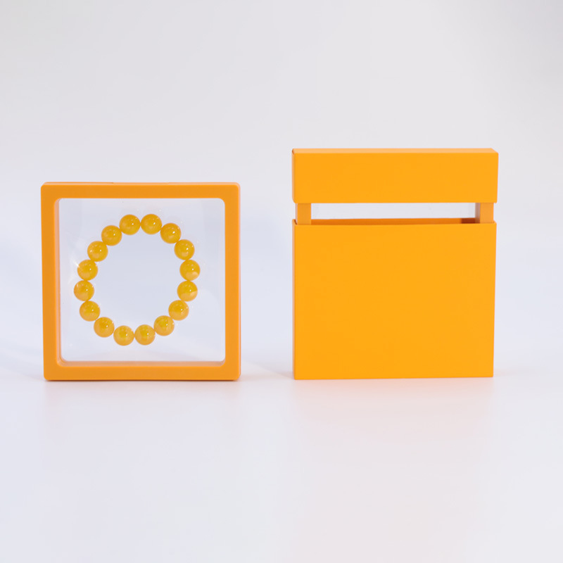 Caja de cajón de papel exterior multicolor extraída Caja de suspensión de almacenamiento Anillo de embalaje de red Caja de joyería de cristal antioxidante