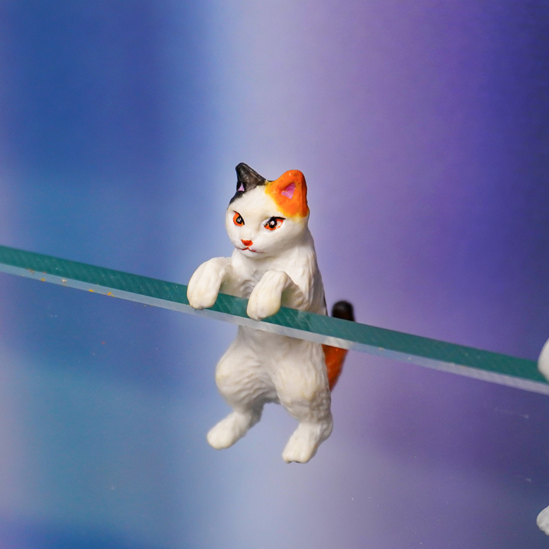 Mini decoración de gatitos, lindo pequeño, pequeño, gato, creativo, animalito, paisajismo, acuario, Suzhou al por mayor
