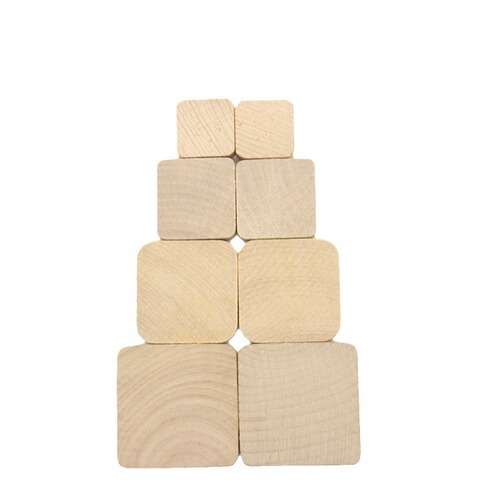 Solid wood square handle rubber stamp handle stamp base DIY handmade raw materials 5x5cm