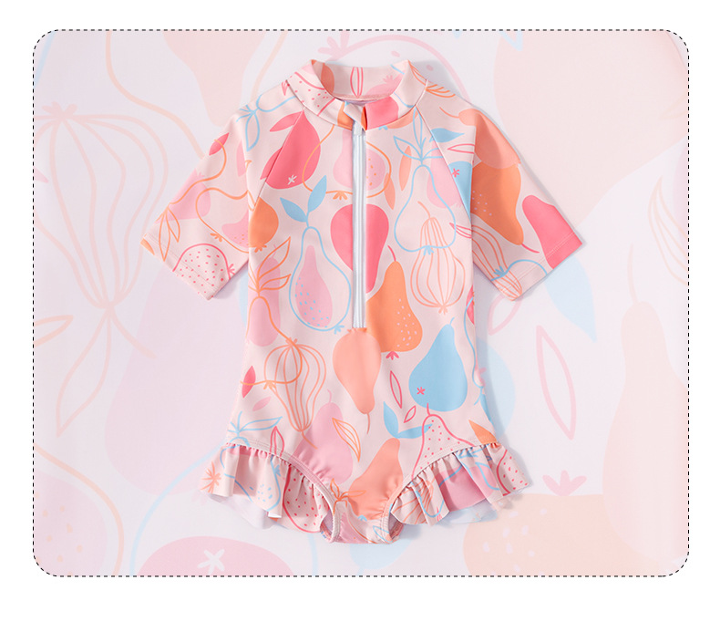 Children's 2026 Girls' Princess Baby One-Piece Sun-Protective Swimsuit New Style Toddler Skirt Quick-Dry Swimwear_voghion.com