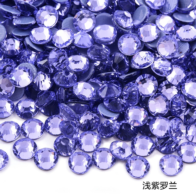 Hot‑fix rhinestones SS3–SS30, glass crystal round flat‑back, 1440 pcs per pack (hot‑melt)