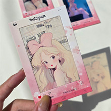 拍立得反转胶片框透光显像款自带背胶框樱花粉自制物料礼品礼物