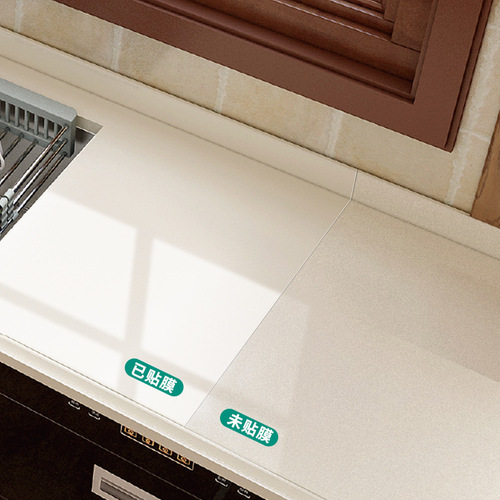 Kitchen stove countertop film marble furniture film high temperature resistant waterproof oil proof transparent desktop protective film sticker