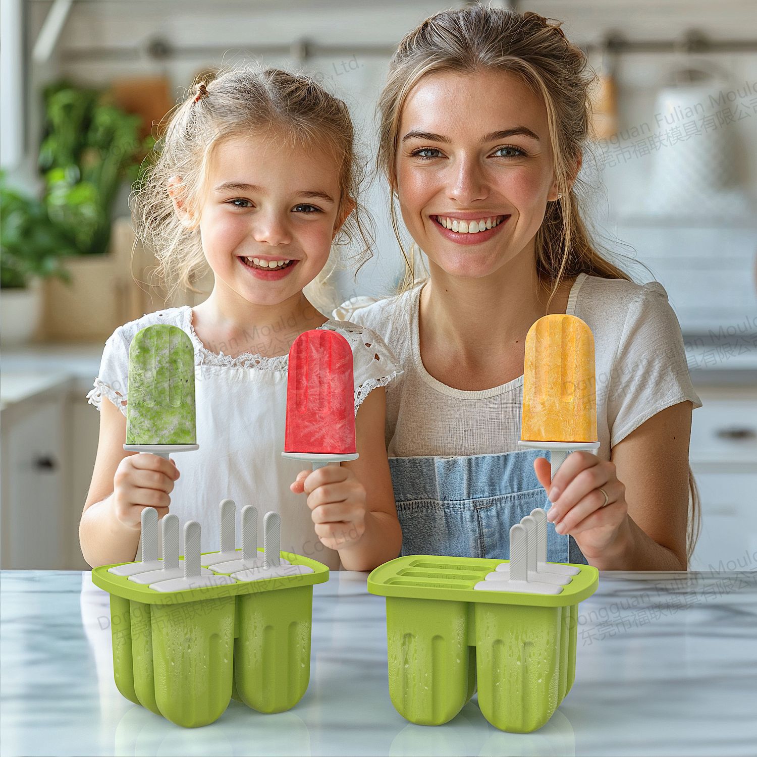Nuevo molde de helado creativo con cubierta fácil de desmoldear helado de silicona de grado alimenticio casero helado de silicona molde de hielo